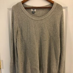Old Navy Gray Textured Sweater XL